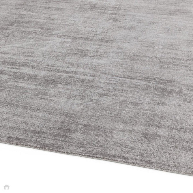 Blade Modern Plain Distressed Tonal Metallic Shimmer Hand-Woven Soft Textured Tip Sheared Loop Pile Silky Viscose Flatweave Silver Runner-Asiatic Carpets-Rug Love - The Most Loved Rug Store