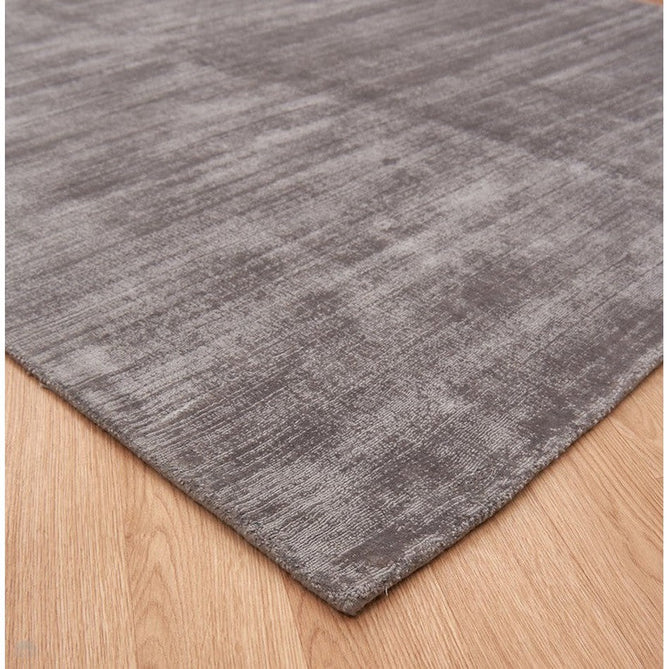 Blade Modern Plain Distressed Tonal Metallic Shimmer Hand-Woven Soft Textured Tip Sheared Loop Pile Silky Viscose Flatweave Silver Runner-Asiatic Carpets-Rug Love - The Most Loved Rug Store
