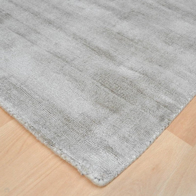 Blade Modern Plain Distressed Tonal Metallic Shimmer Hand-Woven Soft Textured Tip Sheared Loop Pile Silky Viscose Flatweave Smoke Runner-Asiatic Carpets-Rug Love - The Most Loved Rug Store
