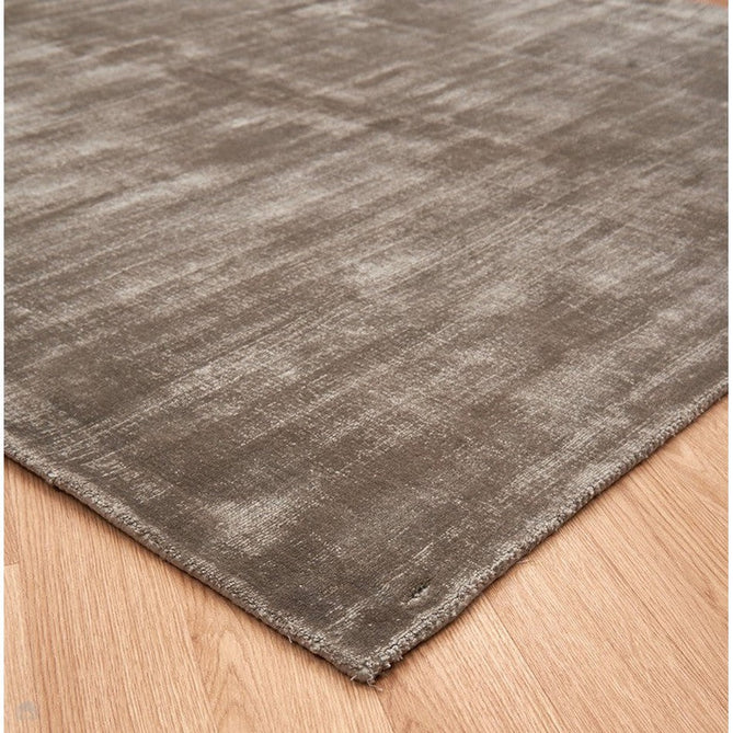 Blade Modern Plain Distressed Tonal Metallic Shimmer Hand-Woven Soft Textured Tip Sheared Loop Pile Silky Viscose Flatweave Smoke Runner-Asiatic Carpets-Rug Love - The Most Loved Rug Store