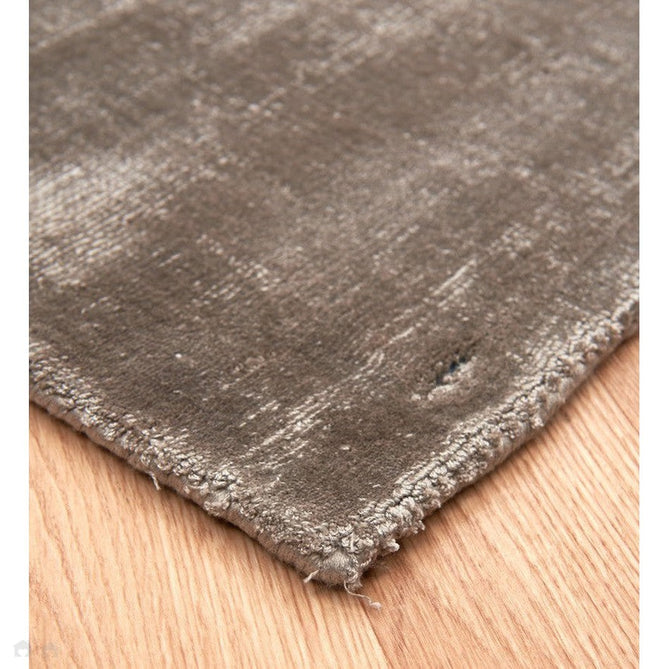 Blade Modern Plain Distressed Tonal Metallic Shimmer Hand-Woven Soft Textured Tip Sheared Loop Pile Silky Viscose Flatweave Smoke Runner-Asiatic Carpets-Rug Love - The Most Loved Rug Store