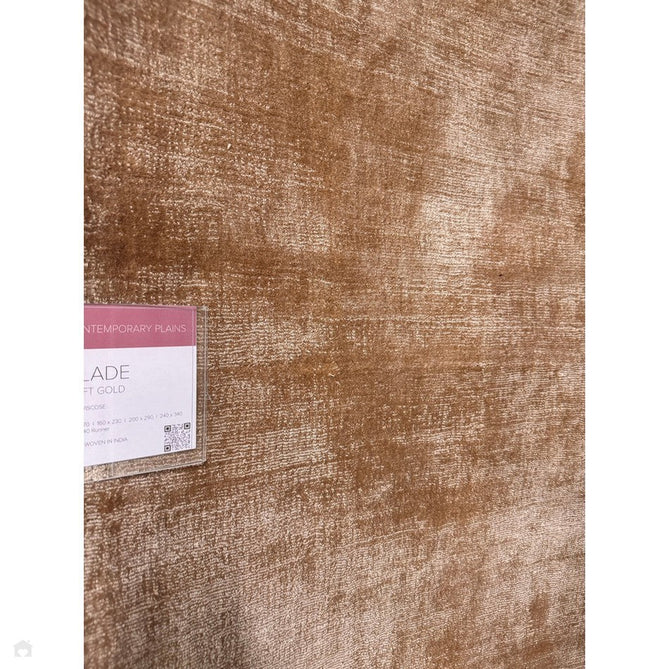 Blade Modern Plain Distressed Tonal Metallic Shimmer Hand-Woven Soft Textured Tip Sheared Loop Pile Silky Viscose Flatweave Soft Warm Golden Beige Rug-Asiatic Carpets-Rug Love - The Most Loved Rug Store