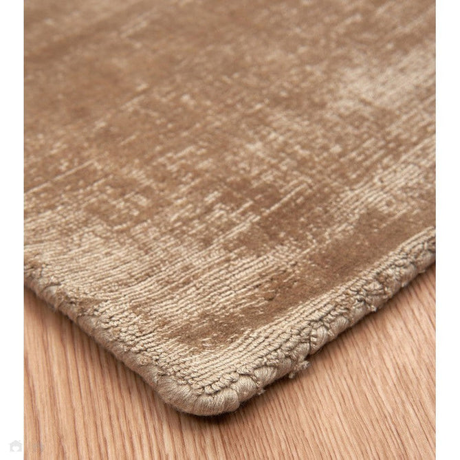 Blade Modern Plain Distressed Tonal Metallic Shimmer Hand-Woven Soft Textured Tip Sheared Loop Pile Silky Viscose Flatweave Soft Warm Golden Beige Runner-Asiatic Carpets-Rug Love - The Most Loved Rug Store