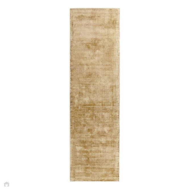 Blade Modern Plain Distressed Tonal Metallic Shimmer Hand-Woven Soft Textured Tip Sheared Loop Pile Silky Viscose Flatweave Soft Warm Golden Beige Runner-Asiatic Carpets-Rug Love - The Most Loved Rug Store