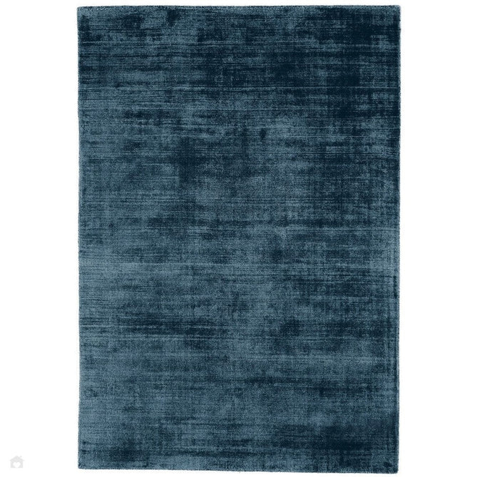 Blade Modern Plain Distressed Tonal Metallic Shimmer Hand-Woven Soft Textured Tip Sheared Loop Pile Silky Viscose Flatweave Teal Rug-Asiatic Carpets-Rug Love - The Most Loved Rug Store