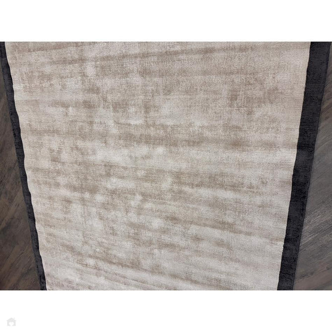 Blade Slim Border Modern Plain Distressed Shimmer Hand-Woven Textured Silky Viscose Flatweave Putty/Charcoal Border Rug-Asiatic Carpets-Rug Love - The Most Loved Rug Store