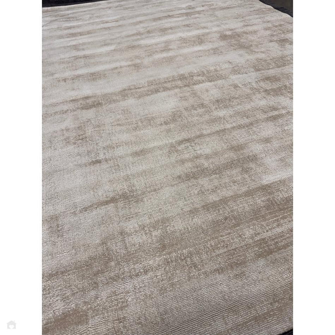 Blade Slim Border Modern Plain Distressed Tonal Metallic Shimmer Hand-Woven Soft Textured Tip Sheared Loop Pile Silky Viscose Flatweave Putty/Charcoal Border Rug-Asiatic Carpets-Rug Love - The Most Loved Rug Store