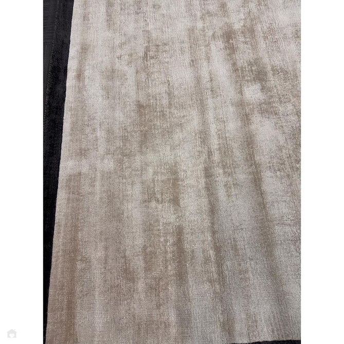 Blade Slim Border Modern Plain Distressed Tonal Metallic Shimmer Hand-Woven Soft Textured Tip Sheared Loop Pile Silky Viscose Flatweave Putty/Charcoal Border Rug-Asiatic Carpets-Rug Love - The Most Loved Rug Store