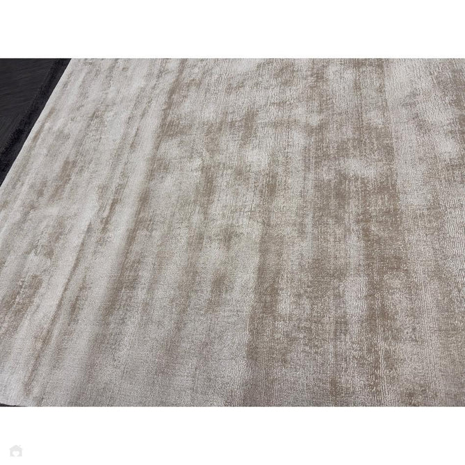 Blade Slim Border Modern Plain Distressed Tonal Metallic Shimmer Hand-Woven Soft Textured Tip Sheared Loop Pile Silky Viscose Flatweave Putty/Charcoal Border Rug-Asiatic Carpets-Rug Love - The Most Loved Rug Store