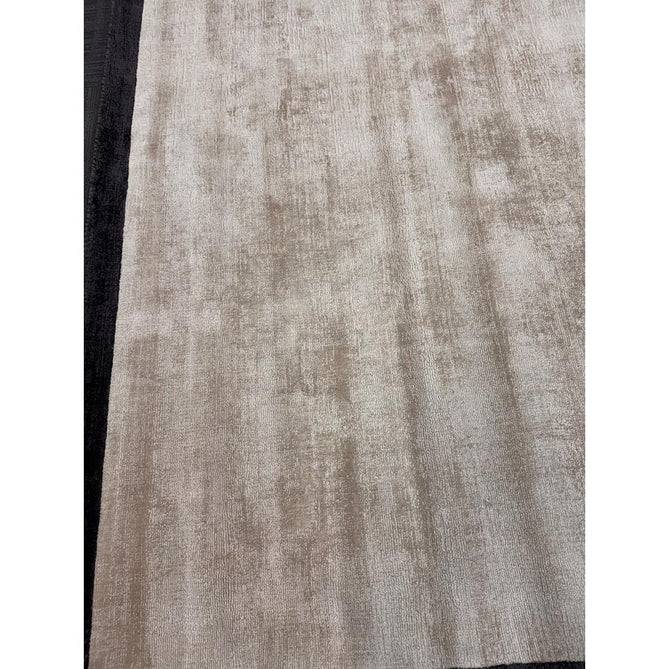 Blade Slim Border Modern Plain Distressed Tonal Metallic Shimmer Hand-Woven Soft Textured Tip Sheared Loop Pile Silky Viscose Flatweave Putty/Silver Border Rug-Asiatic Carpets-Rug Love - The Most Loved Rug Store