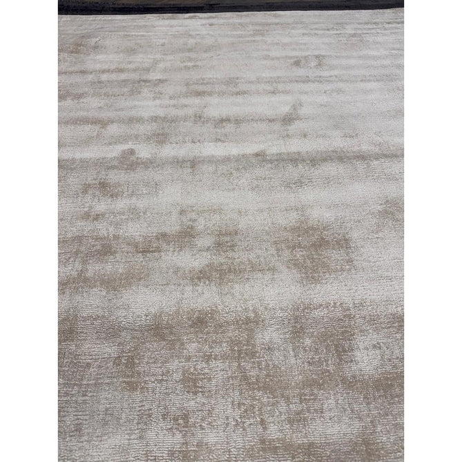 Blade Slim Border Modern Plain Distressed Tonal Metallic Shimmer Hand-Woven Soft Textured Tip Sheared Loop Pile Silky Viscose Flatweave Putty/Silver Border Rug-Asiatic Carpets-Rug Love - The Most Loved Rug Store