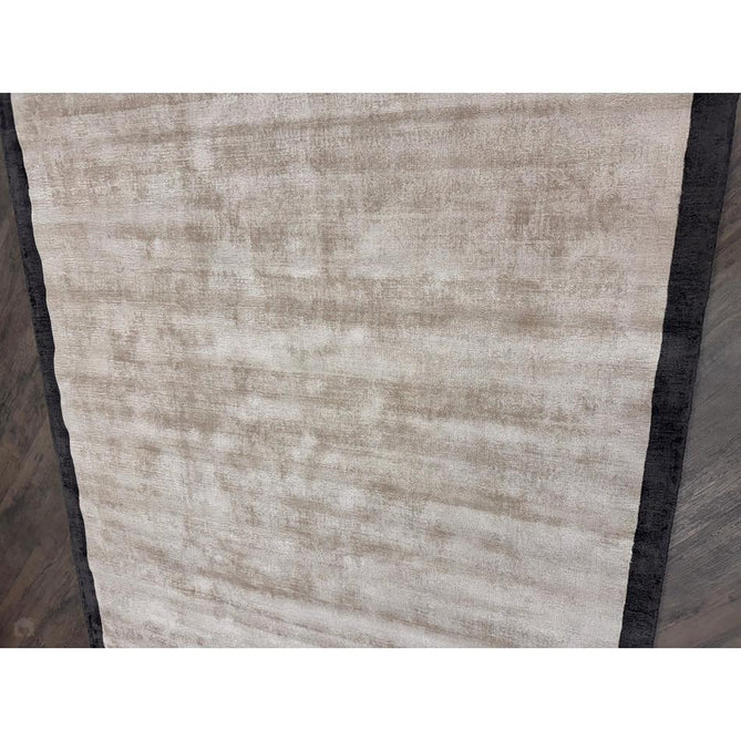 Blade Slim Border Modern Plain Distressed Tonal Metallic Shimmer Hand-Woven Soft Textured Tip Sheared Loop Pile Silky Viscose Flatweave Putty/Silver Border Rug-Asiatic Carpets-Rug Love - The Most Loved Rug Store