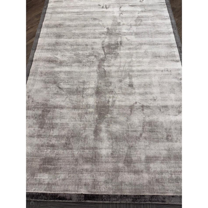 Blade Slim Border Modern Plain Distressed Tonal Metallic Shimmer Hand-Woven Soft Textured Tip Sheared Loop Pile Silky Viscose Flatweave Silver/Grey Border Rug-Asiatic Carpets-Rug Love - The Most Loved Rug Store