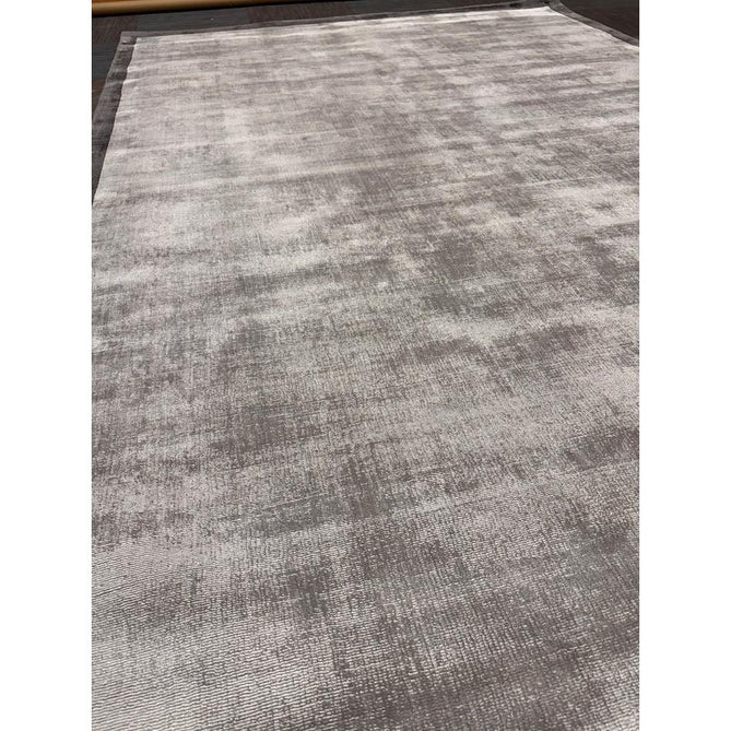 Blade Slim Border Modern Plain Distressed Tonal Metallic Shimmer Hand-Woven Soft Textured Tip Sheared Loop Pile Silky Viscose Flatweave Silver/Grey Border Rug-Asiatic Carpets-Rug Love - The Most Loved Rug Store