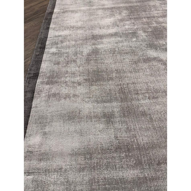 Blade Slim Border Modern Plain Distressed Tonal Metallic Shimmer Hand-Woven Soft Textured Tip Sheared Loop Pile Silky Viscose Flatweave Silver/Grey Border Rug-Asiatic Carpets-Rug Love - The Most Loved Rug Store
