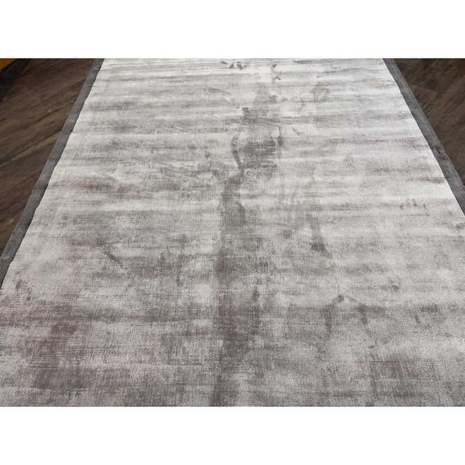 Blade Slim Border Modern Plain Distressed Tonal Metallic Shimmer Hand-Woven Soft Textured Tip Sheared Loop Pile Silky Viscose Flatweave Silver/Grey Border Rug-Asiatic Carpets-Rug Love - The Most Loved Rug Store