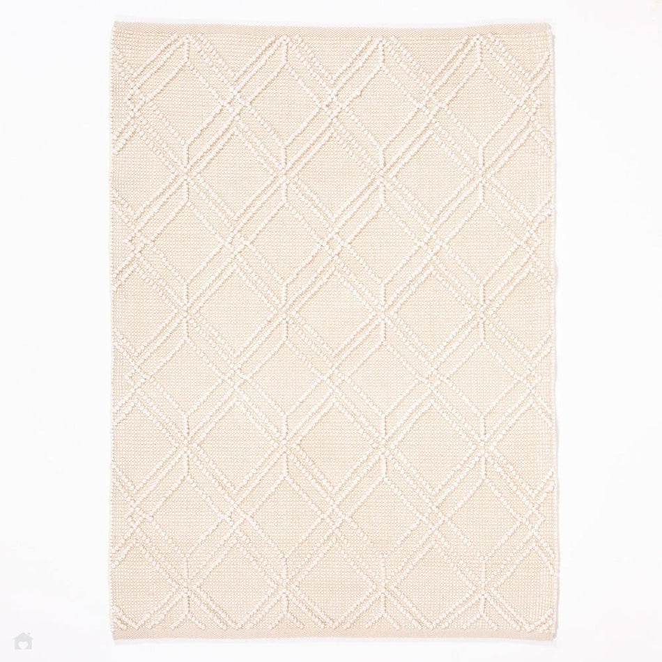 On Sale Blenheim Diamond Cream Flatweave InOutdoor Rug Lowest Price £129 At Rug Love