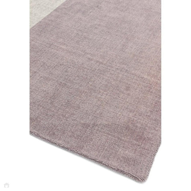 Blox Modern Plain Geometric Colour Block Hand-Woven Textured Low Profile Sheared Wool Loop Pile Heather/Purple/Grey Rug-Asiatic Carpets-Rug Love - The Most Loved Rug Store