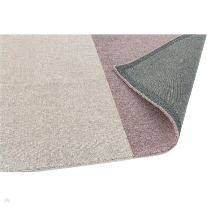 Blox Modern Plain Geometric Colour Block Hand-Woven Textured Low Profile Sheared Wool Loop Pile Heather/Purple/Grey Rug-Asiatic Carpets-Rug Love - The Most Loved Rug Store