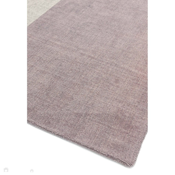 Blox Modern Plain Geometric Colour Block Hand-Woven Textured Low Profile Sheared Wool Loop Pile Heather/Purple/Grey Rug-Asiatic Carpets-Rug Love - The Most Loved Rug Store