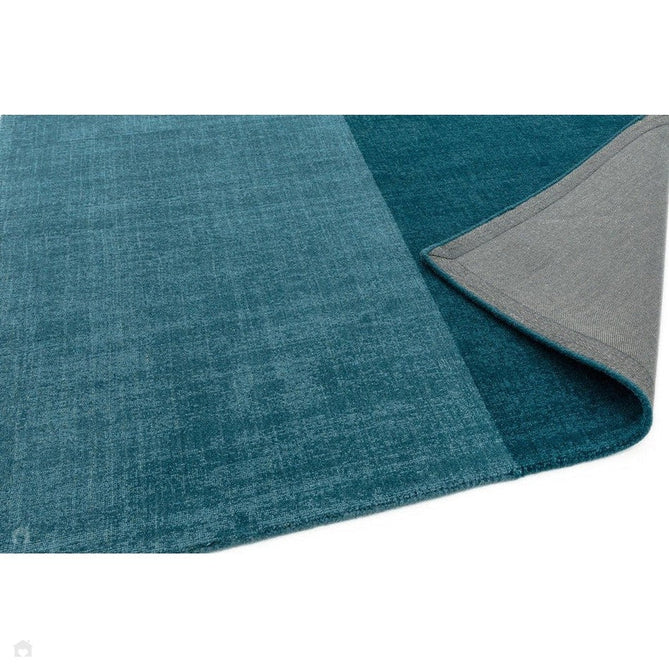 Blox Modern Plain Geometric Colour Block Hand-Woven Textured Low Profile Sheared Wool Loop Pile Teal/Grey Rug-Asiatic Carpets-Rug Love - The Most Loved Rug Store
