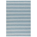 Boardwalk Modern Striped Hand-Woven Durable Stain-Resistant Weatherproof Flatweave In-Outdoor Blue/Grey/Cream Rug