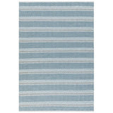 Boardwalk Modern Striped Hand-Woven Durable Stain-Resistant Weatherproof Flatweave In-Outdoor Blue/Grey/Cream Rug