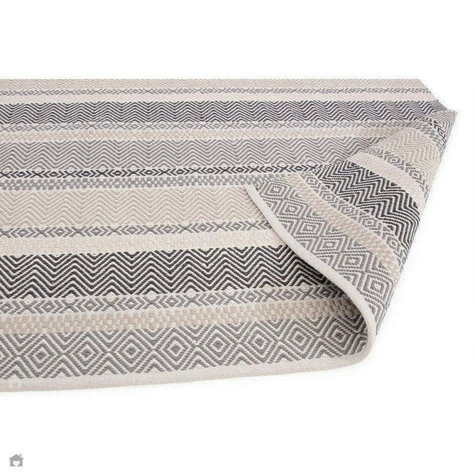 Boardwalk Modern Striped Hand-Woven Durable Stain-Resistant Weatherproof Flatweave In-Outdoor Charcoal/Grey/Taupe/Cream/Multicolour Rug-Asiatic Carpets-Rug Love - The Most Loved Rug Store