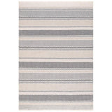 Boardwalk Modern Striped Hand-Woven Durable Stain-Resistant Weatherproof Flatweave In-Outdoor Charcoal/Grey/Taupe/Cream/Multicolour Rug