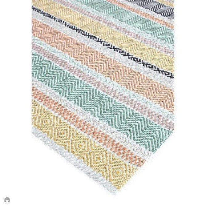 Boardwalk Modern Striped Hand-Woven Durable Stain-Resistant Weatherproof Flatweave In-Outdoor Charcoal/Pink/Green/Orange/Yellow/Multicolour Rug-Asiatic Carpets-Rug Love - The Most Loved Rug Store
