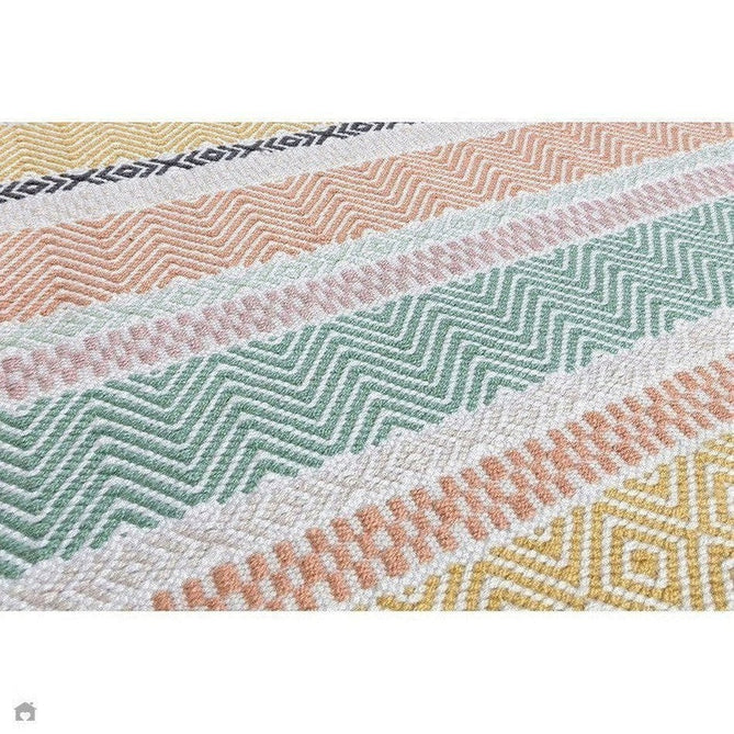 Boardwalk Modern Striped Hand-Woven Durable Stain-Resistant Weatherproof Flatweave In-Outdoor Charcoal/Pink/Green/Orange/Yellow/Multicolour Rug-Asiatic Carpets-Rug Love - The Most Loved Rug Store