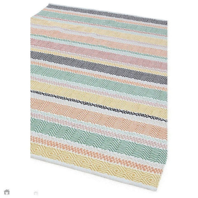 Boardwalk Modern Striped Hand-Woven Durable Stain-Resistant Weatherproof Flatweave In-Outdoor Charcoal/Pink/Green/Orange/Yellow/Multicolour Rug-Asiatic Carpets-Rug Love - The Most Loved Rug Store