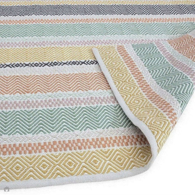 Boardwalk Modern Striped Hand-Woven Durable Stain-Resistant Weatherproof Flatweave In-Outdoor Charcoal/Pink/Green/Orange/Yellow/Multicolour Rug-Asiatic Carpets-Rug Love - The Most Loved Rug Store