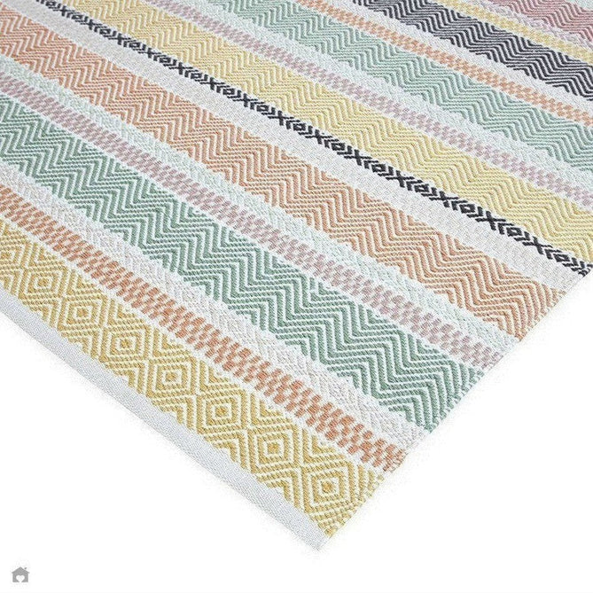 Boardwalk Modern Striped Hand-Woven Durable Stain-Resistant Weatherproof Flatweave In-Outdoor Charcoal/Pink/Green/Orange/Yellow/Multicolour Rug-Asiatic Carpets-Rug Love - The Most Loved Rug Store