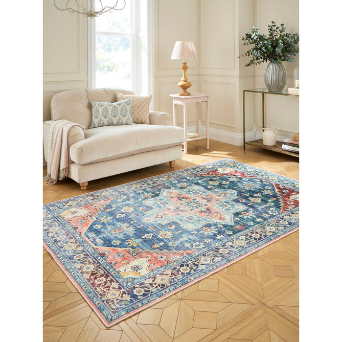 Washable Bohemia 4019 Navy/Multi Rug