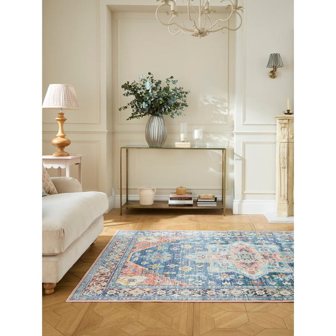 Washable Bohemia 4019 Navy/Multi Rug