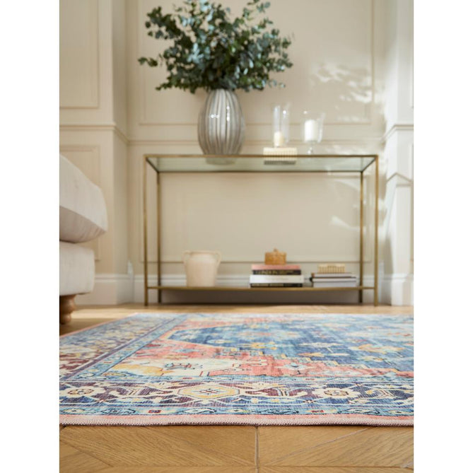 Washable Bohemia 4019 Navy/Multi Rug