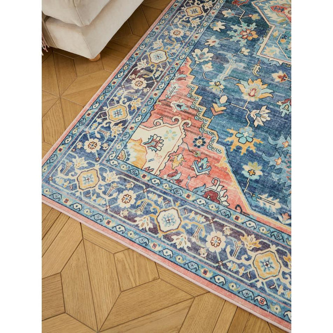 Washable Bohemia 4019 Navy/Multi Rug