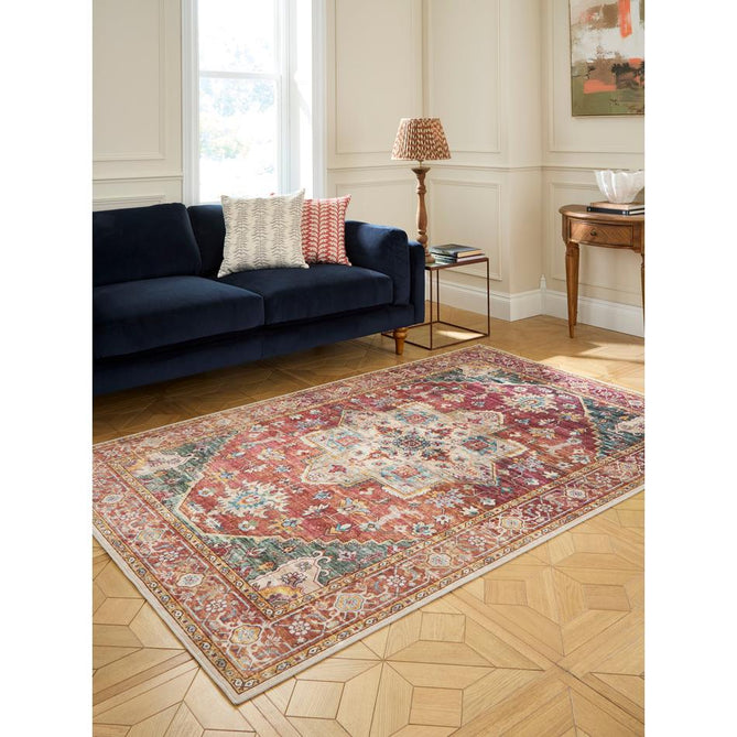 Washable Bohemia 4019 Red/Multi Rug