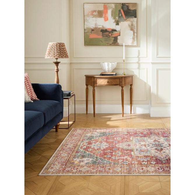 Washable Bohemia 4019 Red/Multi Rug