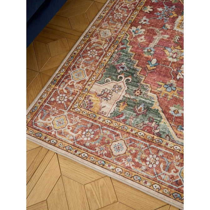 Washable Bohemia 4019 Red/Multi Rug