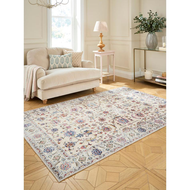 Washable Bohemia 9070 Cream/Multi Rug