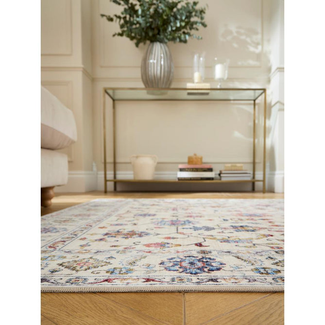 Washable Bohemia 9070 Cream/Multi Rug