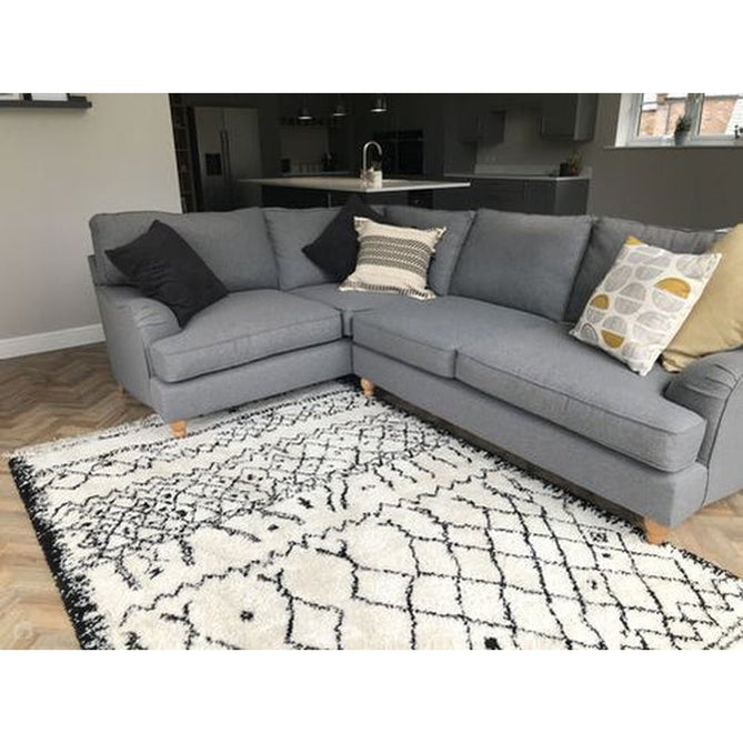 Boho 5402 Modern Moroccan Berber Soft Plush Shaggy White/Black Rug-Think Rugs-Rug Love - The Most Loved Rug Store