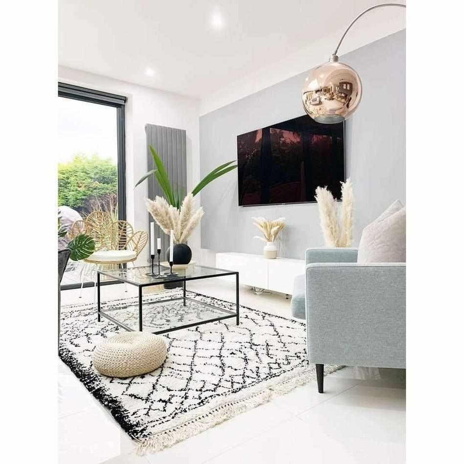 Boho 5402 White/Black Rug 120 x 170 cm Lowest Price £89.00 | Rug Love