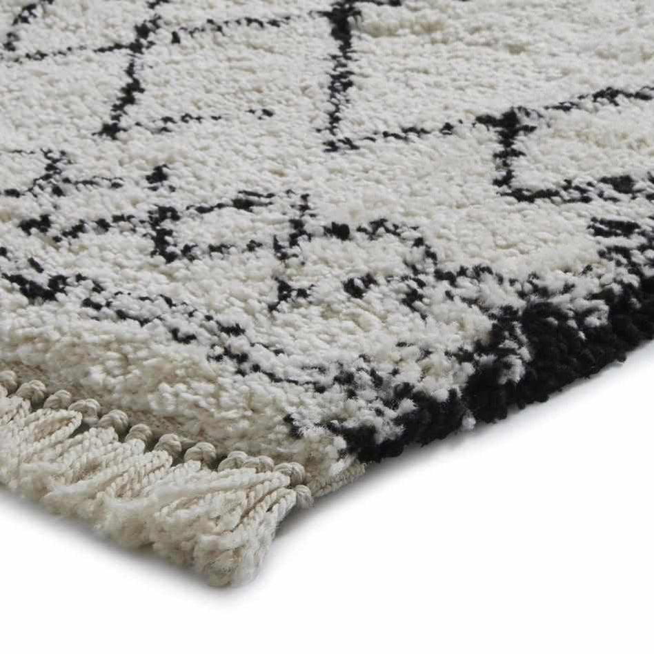Boho 5402 White/Black Rug 120 x 170 cm Lowest Price £89.00 | Rug Love