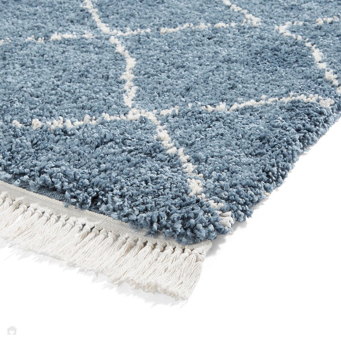 Boho 5413 Modern Moroccan Berber Soft Plush Shaggy Blue Rug-Think Rugs-Rug Love - The Most Loved Rug Store