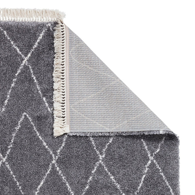 Boho 8280 Modern Moroccan Berber Soft Plush Shaggy Grey Runner-Think Rugs-Rug Love - The Most Loved Rug Store