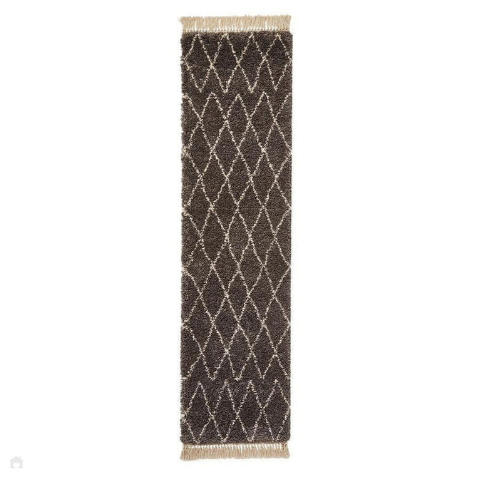 Boho 8280 Modern Moroccan Berber Soft Plush Shaggy Grey Runner-Think Rugs-Rug Love - The Most Loved Rug Store