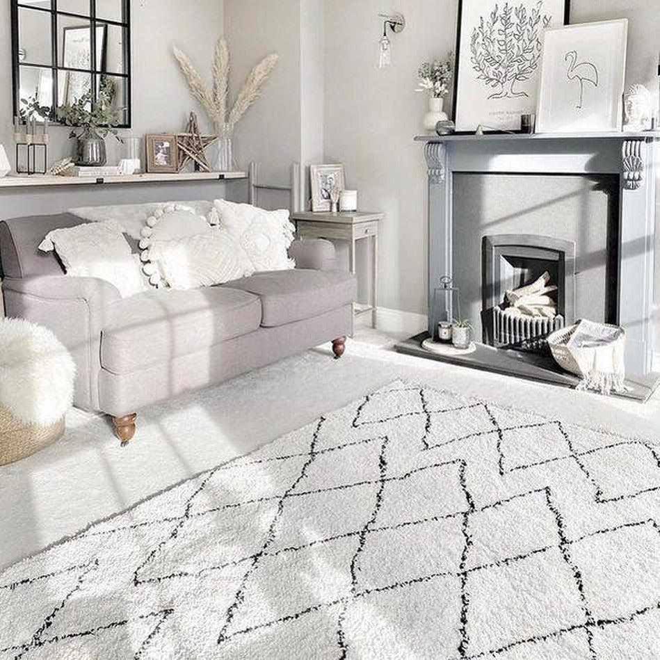 Boho 8280 White/Black Rug 060 x 230 cm Runner Lowest Price £74.00 | Rug ...